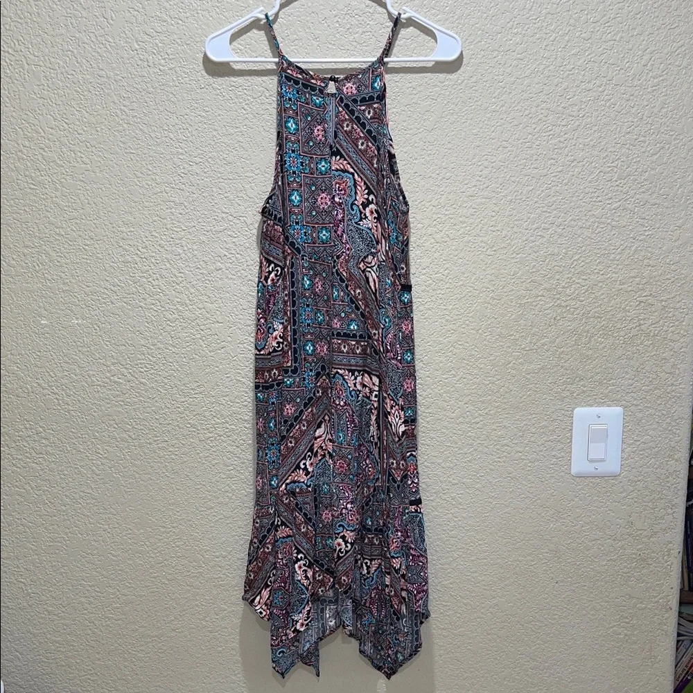 Xhilaration Asymmetrical Dress in Teal and Pink Paisley - Picture 7 of 7
